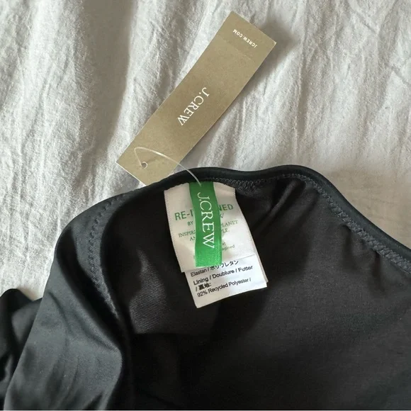 Jcrew Ruched one-shoulder swim dress, black 0 - Picture 6 of 8